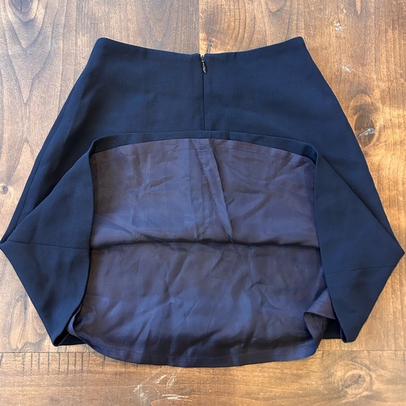 J.Crew 100% Wool Navy A-Line Mini Skirt Size 2 - Picture 4 of 4